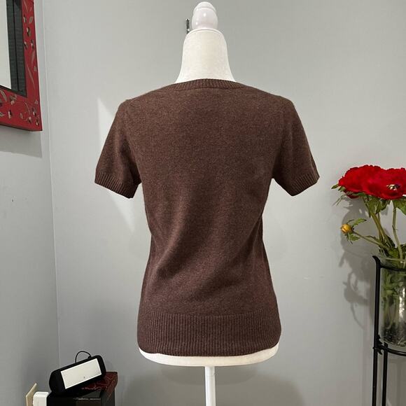 NEW Marina Luna Cashmere Argyle Classic Preppy Timeless Layering Sweater S NWOT - Picture 6 of 15